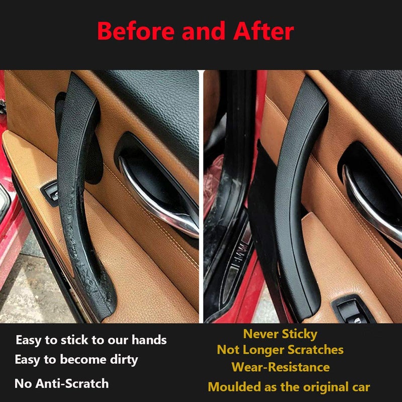 TTCR-II Compatible with BMW 3 Series Door Handle Covers 2006-2012, Completed Part 2 Pcs for E90 E91 Door Pull Handles Replacement Kit Fits 323 325 328 330 335 Sedan & Touring (Black, Right) - Image 4